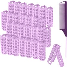28Pcs Rollers Self Grip Hair Curlers, No Hair Damaging, Volum & Style Long, Med