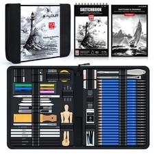 113 PCS Drawing Set Professional Sketching Kit Graphite Charcoal Pencils Tools