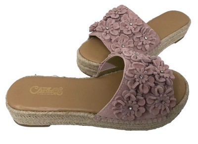 Carlos by Carlos Santana Women's Chandler Slip On Sandals Rose Size:8.5 197N