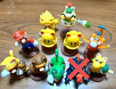 10 Choco Egg Super Mario 3D World Fury World Figures Cat Mario Luigi Bowser Jr
