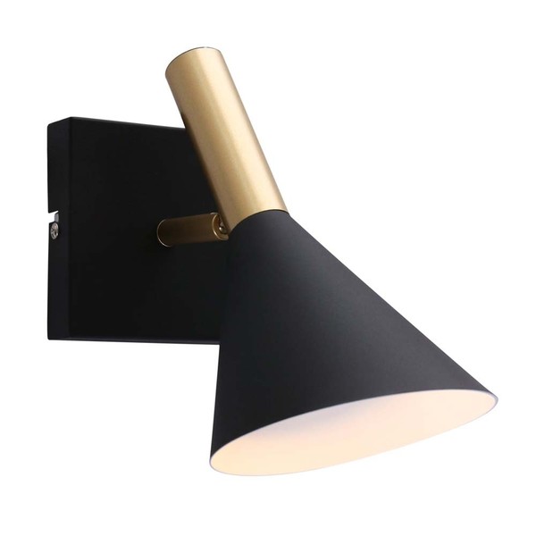 Wandlampe Spotlampe Wandleuchte Verstellbar Schlafzimmerlampe Schwarz Gold-image