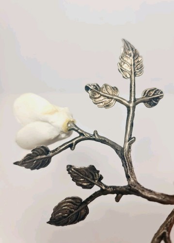 3x Vintage Capodimonte Porcelain Roses with Metal Stems - Made in Italy - Picture 13 of 13