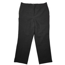 Talbots Pants Womens 16 Black Straight Leg Embellished Side Pockets Dress Career