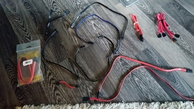 SATA kabel data cable drive ssd straight angled black blue red short long