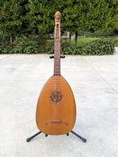 Otto Meinl Antique Guitar-Lute — German Built — Beautiful Carved Headstock