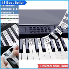 Piano Keyboard Stickers 88 Key Silicone Note Labels Removable Reusable Beginner