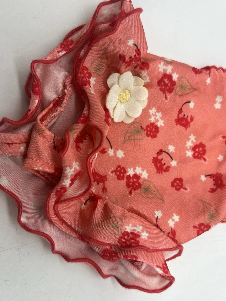 Conjunto de traje de baño American Girl Bitty Baby Seashore traje de baño cangrejo y sandalias rosas Foto 4 de 4