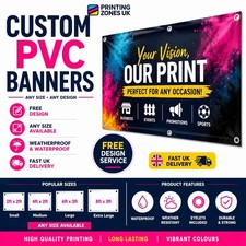 Custom PVC Banner | Any Size Printing | Waterproof | Fast UK Delivery