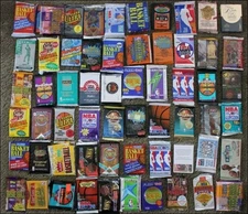 HUGE LOT: 100 Unopened Basketball Cards in Factory Sealed Packs of NBA Cards