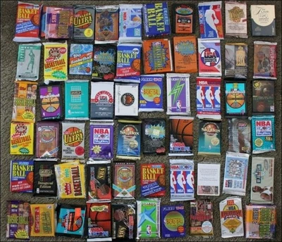 HUGE LOT: 100 Unopened Basketball Cards in Factory Sealed Packs of NBA Cards