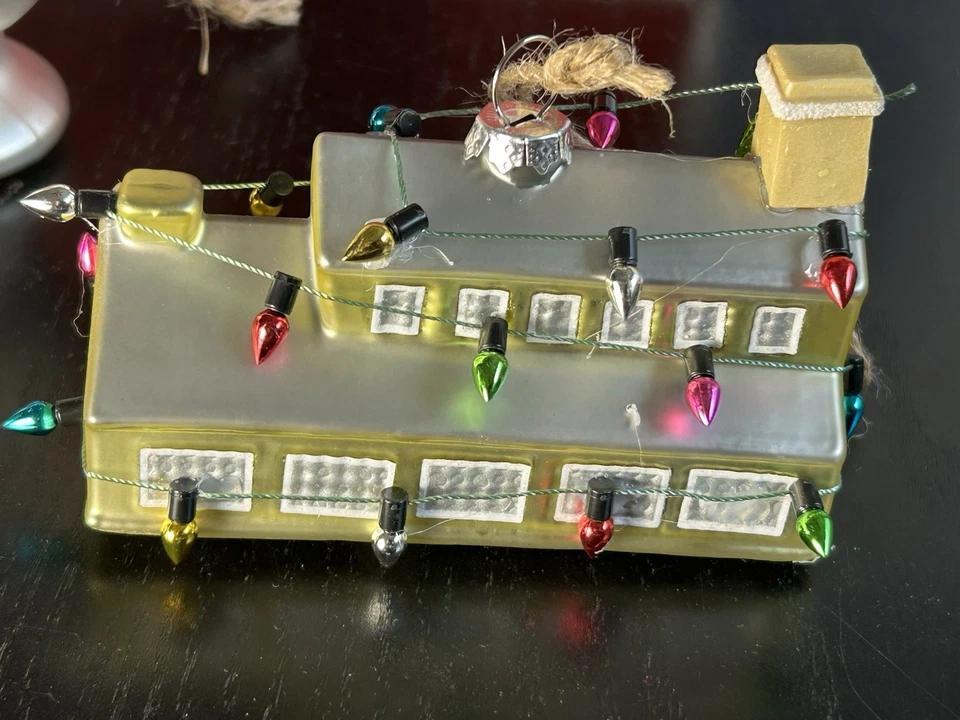 National Lampoon’s VACACIONES DE NAVIDAD 3 juego de adornos vidrio cerámica granero AGOTADO Foto 2 de 4