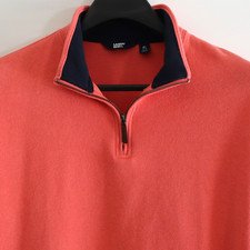 Men  s Lands' End Bedford Rib 1/4 Zip Pullover Sweater - Long Sleeve - Size XL