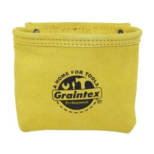 Nail and Tool Pouch Storage Small 1-Pocket Heavy-duty Suede Leather Yellow