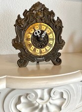 Antike Kaminuhr / Tischuhr Messing W 590 / 61, Made in Germany, funktionstüchtig