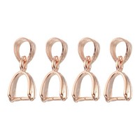 4 StüCk 925 Sterling Silber KlemmöSe, 13Mm ÖSenverschluss, RoséGold