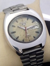 Vintage Seiko 5 DX Automatic Men's Watch Golden Dial Working Condition