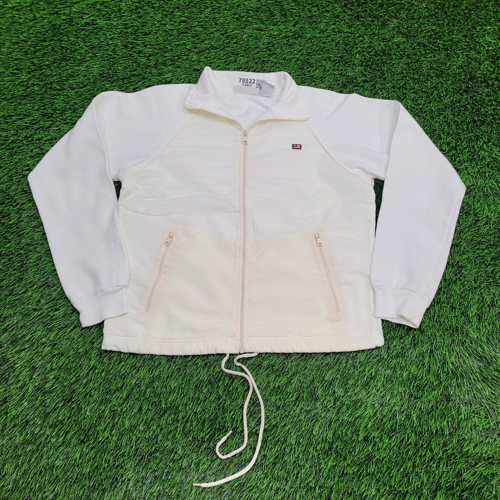 Ralph-Lauren Fleece Jacket Womens Medium 19x20 Boxy Cropped Y2K Style