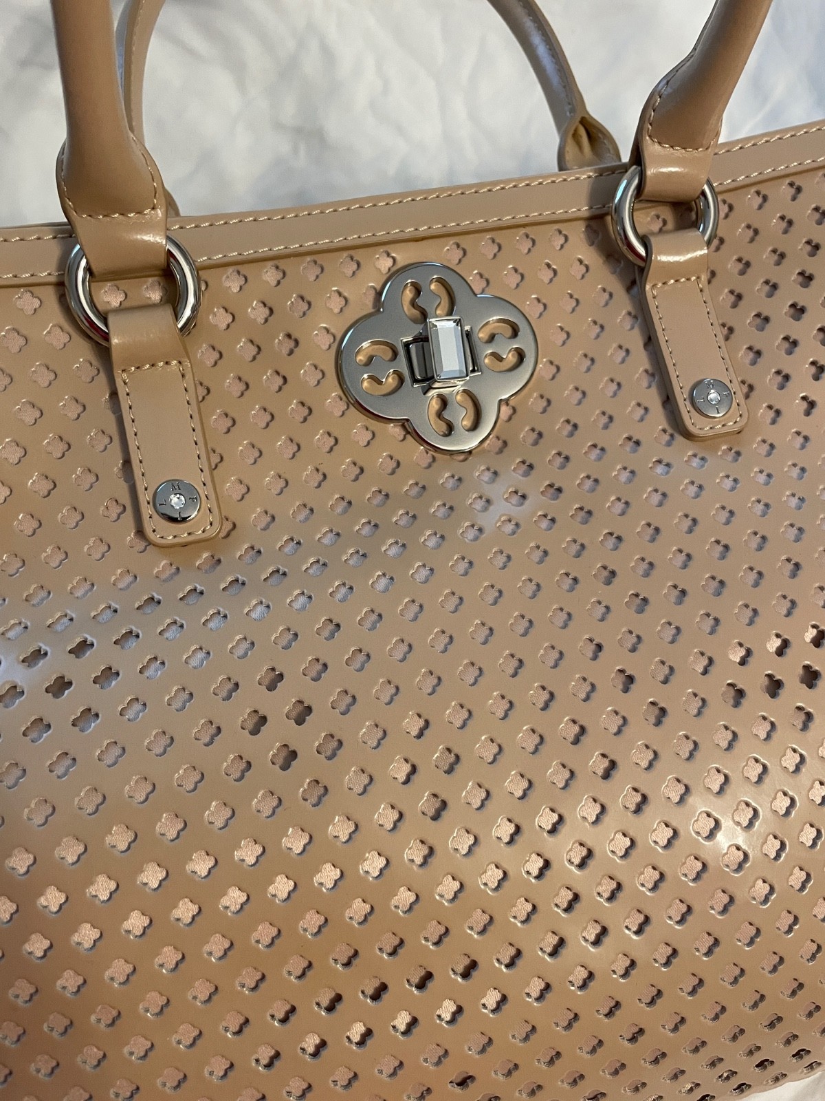 Brighton My Flat in London Nude MADEMOISELLE Perforated Shoulder Bag Tote Purse