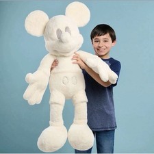 Disney Classic 40" Stuffed Mickey Mouse MK Cream Monochromatic Jumbo Plush
