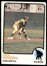 1973 TOPPS DICK GREEN 456 BASEBALL OAKLAND ATHLETICS