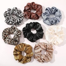 Premium Satin Hair Scrunchies Pack Of 8 Soft Comfortable Hair Ties For Women