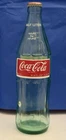 Vintage 1970-80's Era Coca-Cola Green-Tinged Clear Glass Bottle with Intact Cap