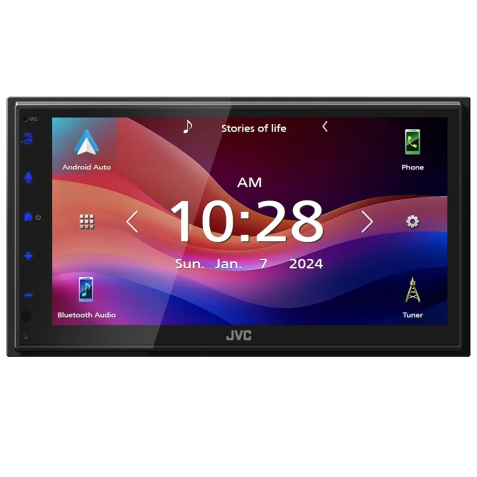 JVC KW-M695BW 6.8" Single-DIN Bluetooth USB/MP3 Receiver - Image 2 of 4