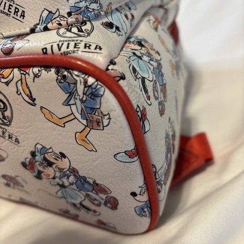 Disney Riviera Resorts Loungefly Mickey Etal Backpack, 11” Tall-9” Wide Ex Cond - Picture 11 of 18