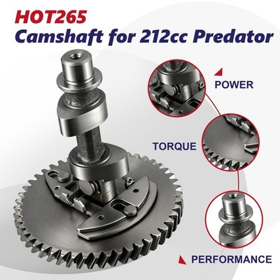 その他 QUANTO HOT265 Camshaft For 212cc Non-Hemi Predator to Improve Engine's