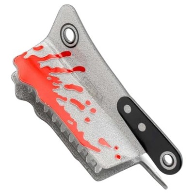 Cleaver Claw Clip Silver Glitter Bloody Gothic Hair Accessory Meat Cleaver