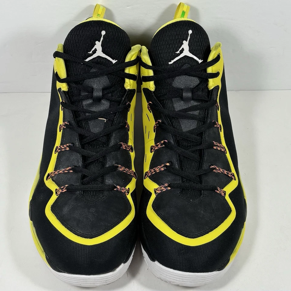 Nike Air Jordan Super.Fly 2 PO Talla 12 Negro, Amarillo Vibrante 645058-070 Foto 3 de 4