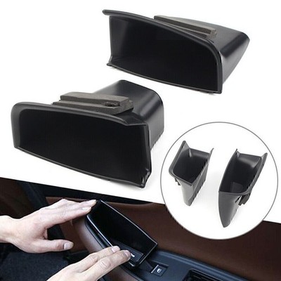 2Pcs Car Front Door Handle Armrest Storage Box Tray Bin Kit For Audi Q7 2016-18