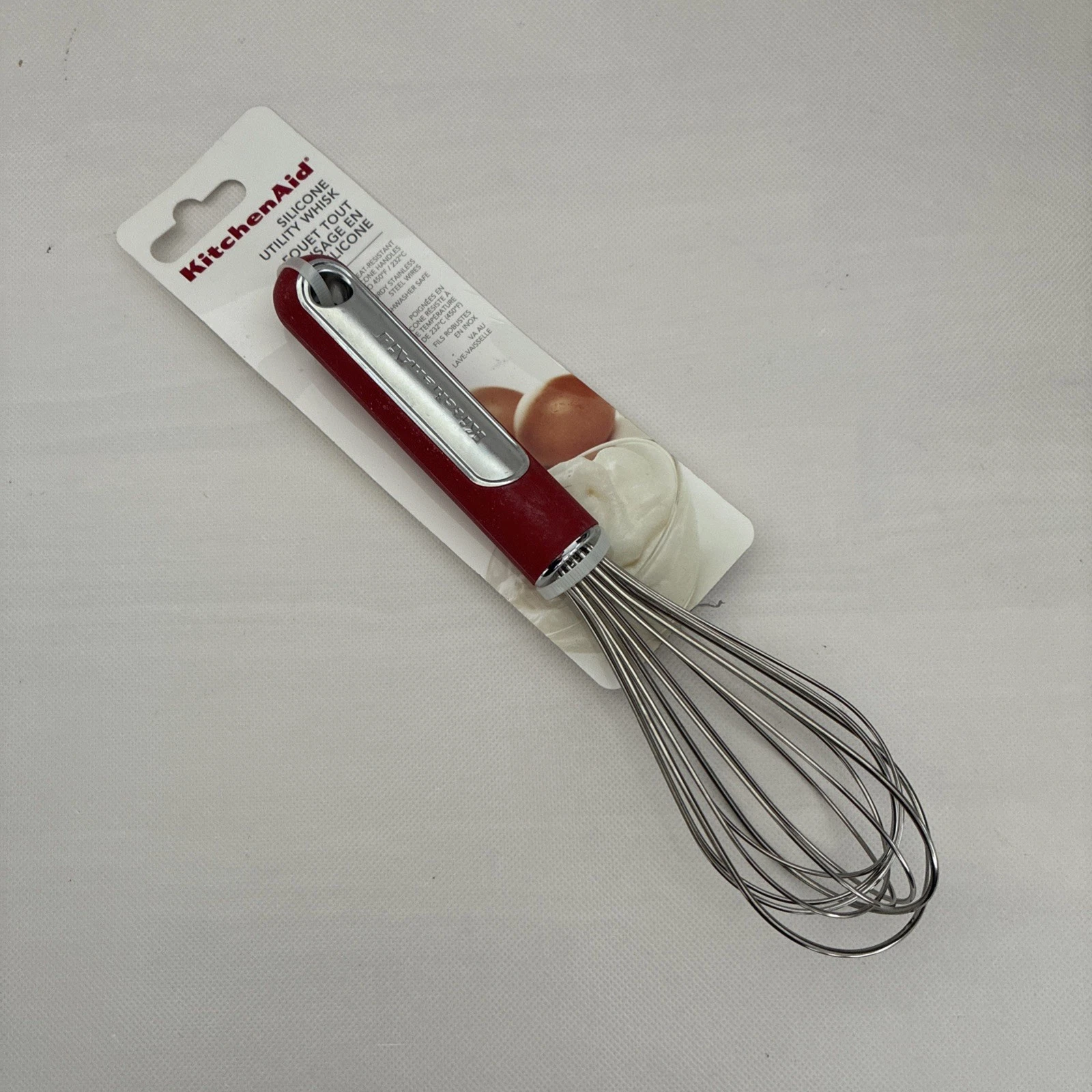 New KitchenAid Empire Red HERACN Soft Silicone Whisk