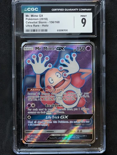 Mr. Mime GX Celestial Storm 156/168 Holo CGC 9