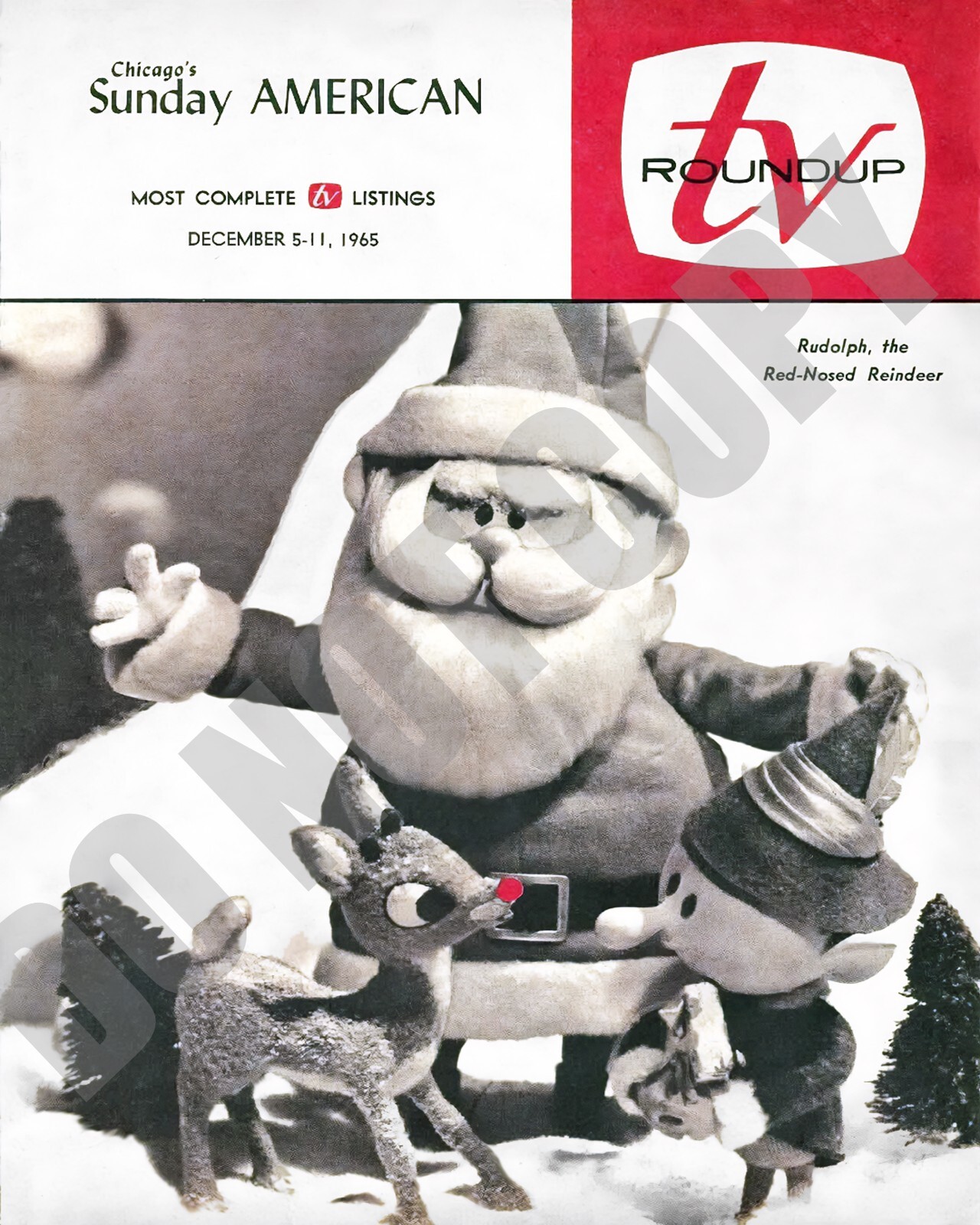 1965 Rudolph the Red-Nosed Reindeer Chicago TV Roundup Listing Cover ...