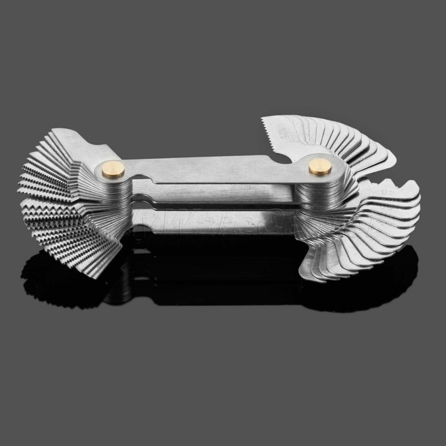 1pc Screw Thread Pitch Gauge Gage Blades Combination Imperial & Metric