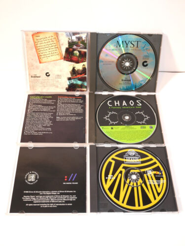 MYST, STARSHIP TITANIC, & CHAOS PC CD-ROM GAME LOT VINTAGE FANTASY ADVENTURE - Picture 2 of 5