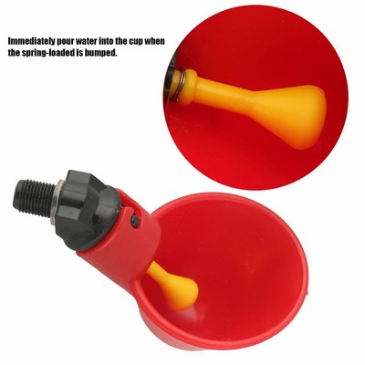 10pcs Poultry Chicken Bird Coop Feeder Automatic Water Drinking