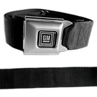 GM Logo Belt Official Licensed Authentic Black Panel Seat Belt Style Buckle Down