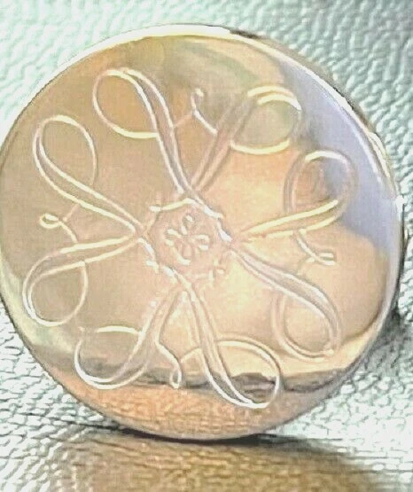 Abotoaduras vintage Tiffany & Co esterlina gravadas à mão círculo de excelência 1 de tipo - Imagem 3 de 4