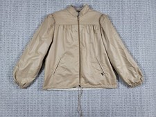 Clique By John Heckler Vintage Womens Jacket Beige Windbreaker 80s 90s Sz Large