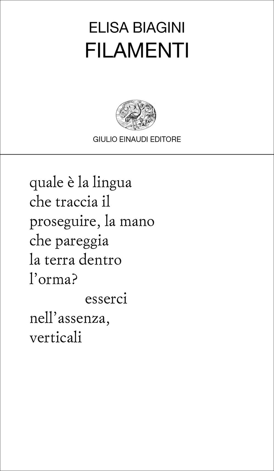 9788806244804 Filamenti - Elisa Biagini
