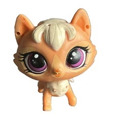 Littlest Pet Shop LPS #3676 Cat Named Kitery Banter With Purple Eyes
