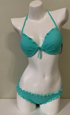 Victoria's Secret Malibu Fabulous Push Up Top & Cheeky Bottom Swim Set Mint