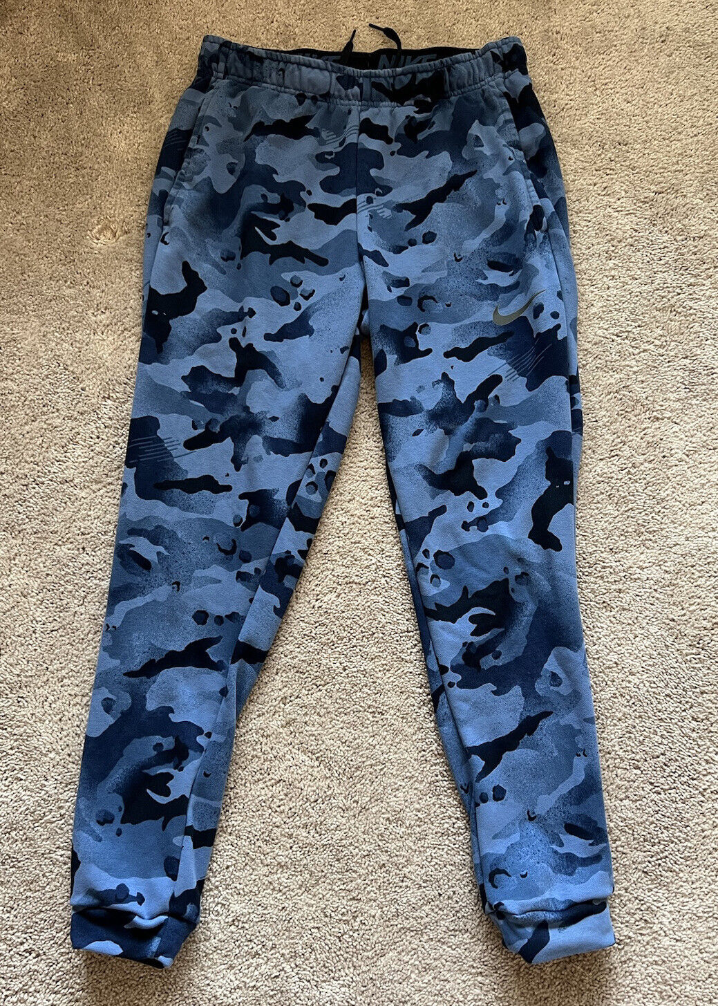 Blue Camo Jogger Sweatpants Size Medium Standard Fit |
