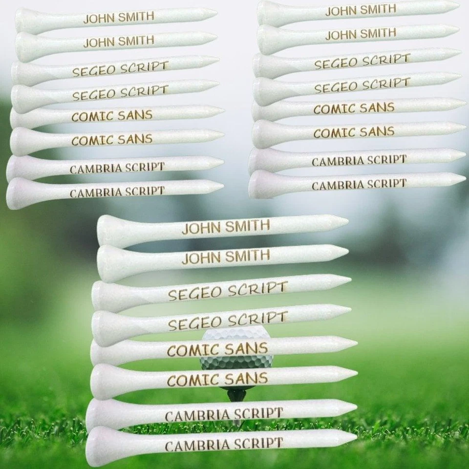 Personalisierte individuelle Laser Holz Golf Tees - Hochzeit/Hirsch/Papa/Geburtstag/Geschäft