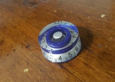 4 Guitar Speed Volume / Tone Knobs... Silver/Blue Flake... JAT C.G.P.