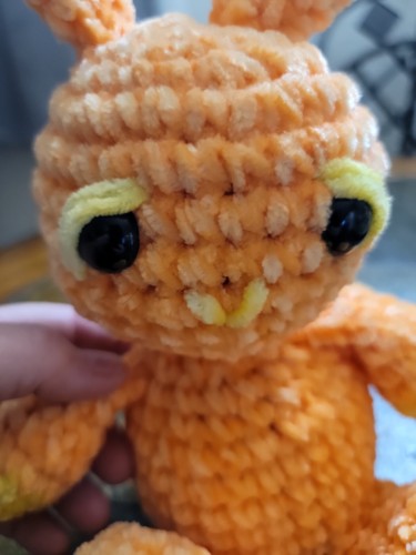 Crochet Orange And Yellow Easter Bunny - Picture 5 of 8