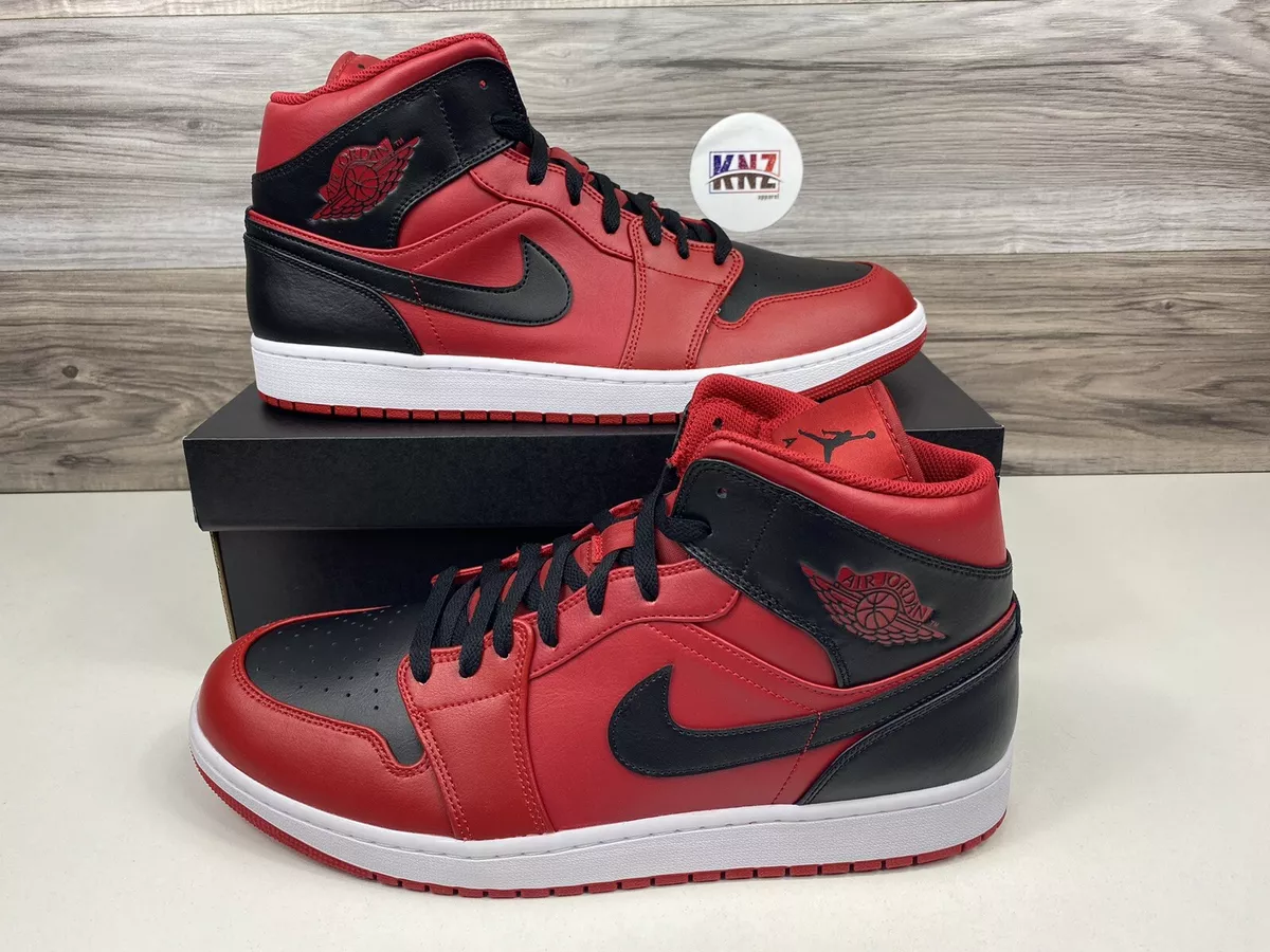 Nike Air Jordan 1 Mid Gym Red Black White NEW Men's 554724