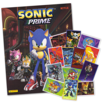 Sonic Prime - Starter Sonic the Hedgehog Sammelalbum + 50 Sticker ohne Doppelte